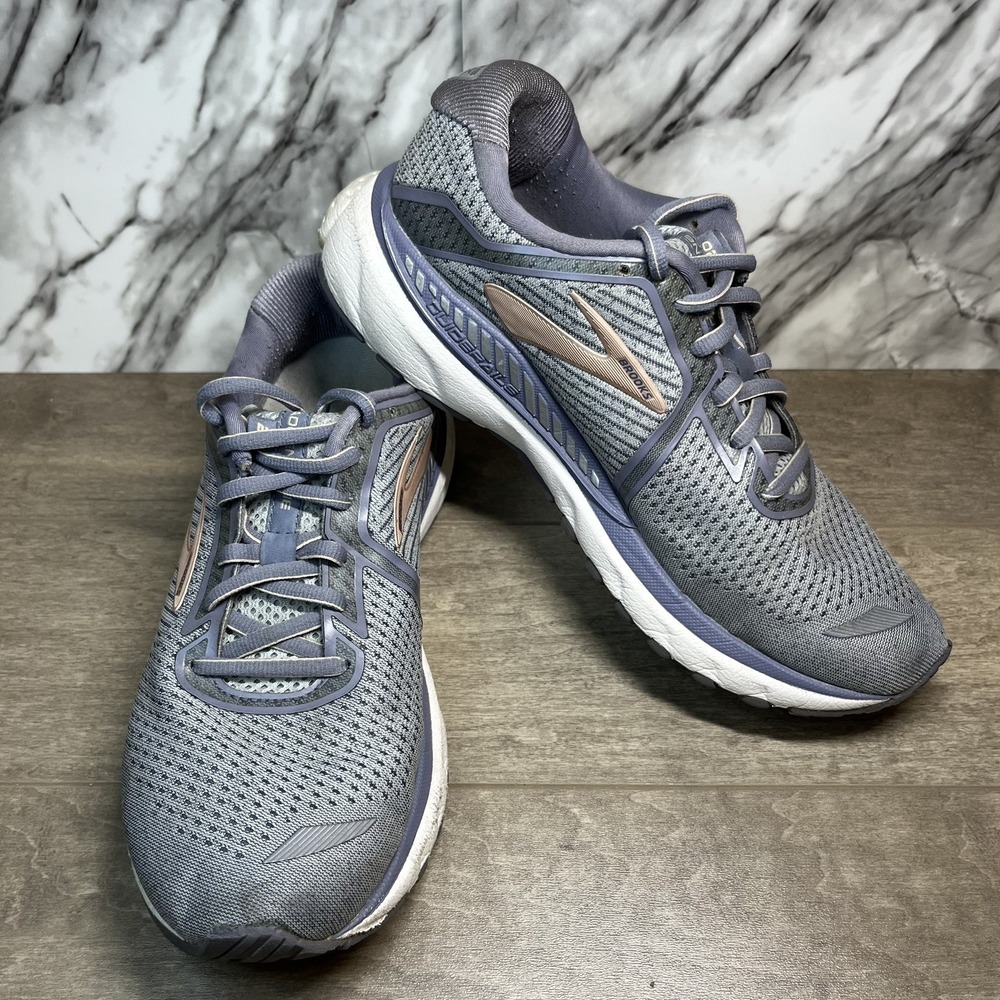 Brooks Womens Adrenaline GTS 20 Grey Running Shoes Sneakers Sz 9.5 B 1202961B073